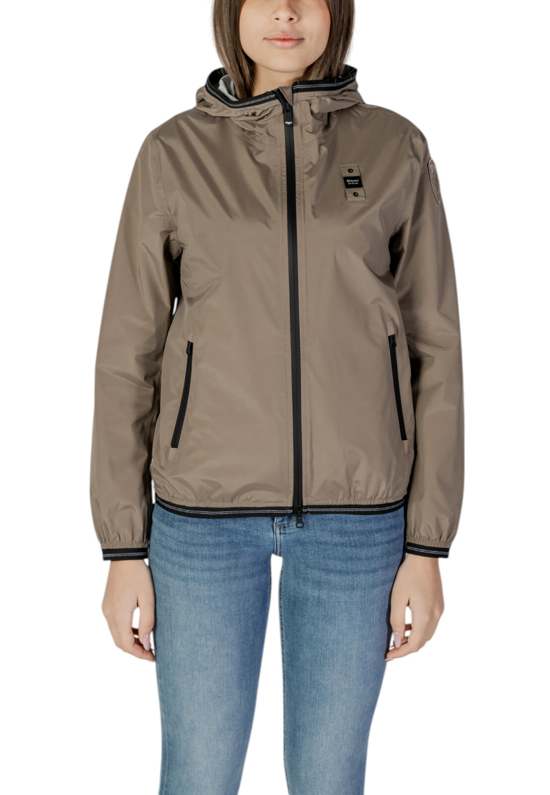 Blauer dámská bunda s kapucí