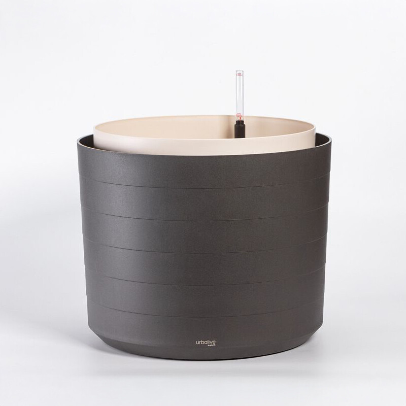 Plastia Samozavlažovací velkoobjemová nádoba Berberis 55 antracit/slonová kost