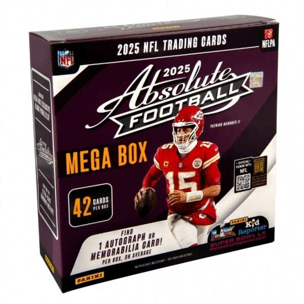 2025 Panini Absolute Football Mega Box - karty amerického fotbalu NFL