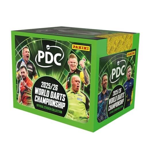 2025/26 PDC World Darts Championship - box 36 balíčků samolepek