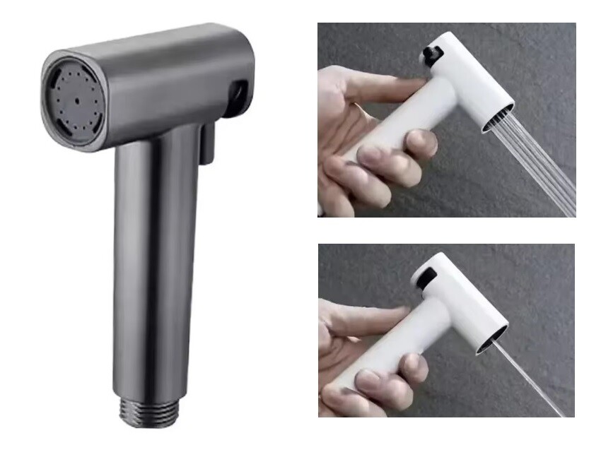 Eco produkty Sting bidetová sprška dvoufunkční se stopkou - klasický proud bideta a tenký soustředěný proud, šedá (gun metal)
