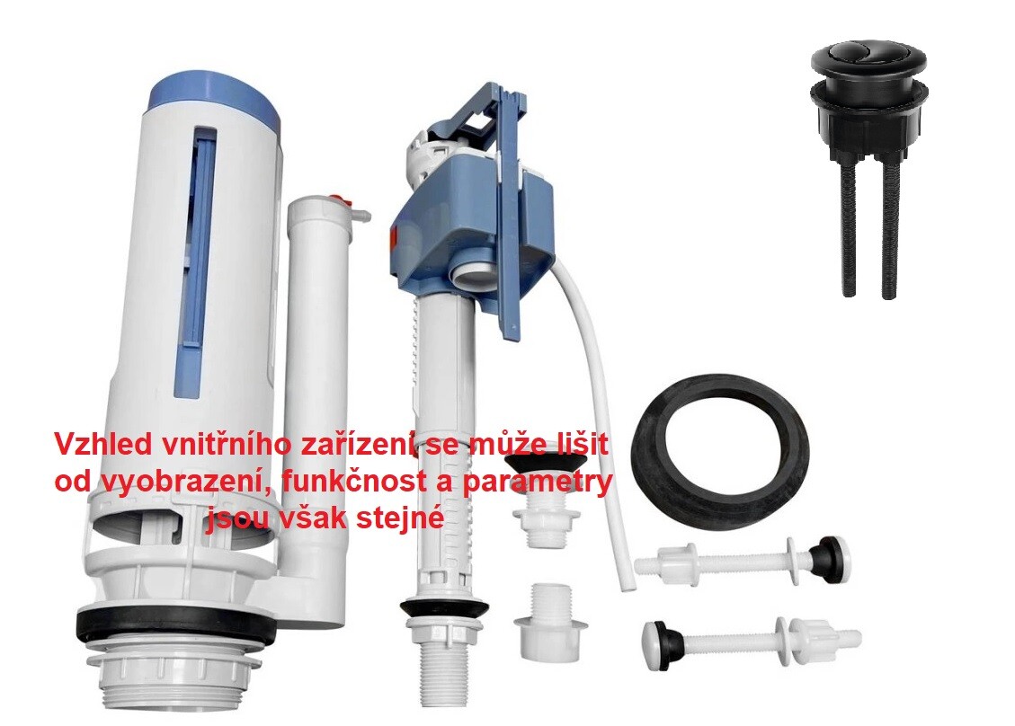 Sapho Splachovací souprava s DUAL tlačítkem 49mm, spodní napouštění 1/2