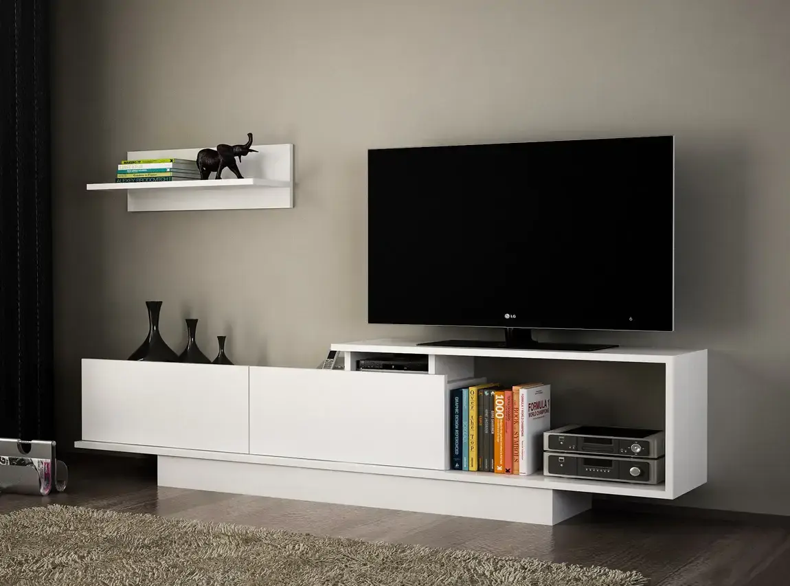 ATAN Televizní stolek ARMAS bílá - II.jakost