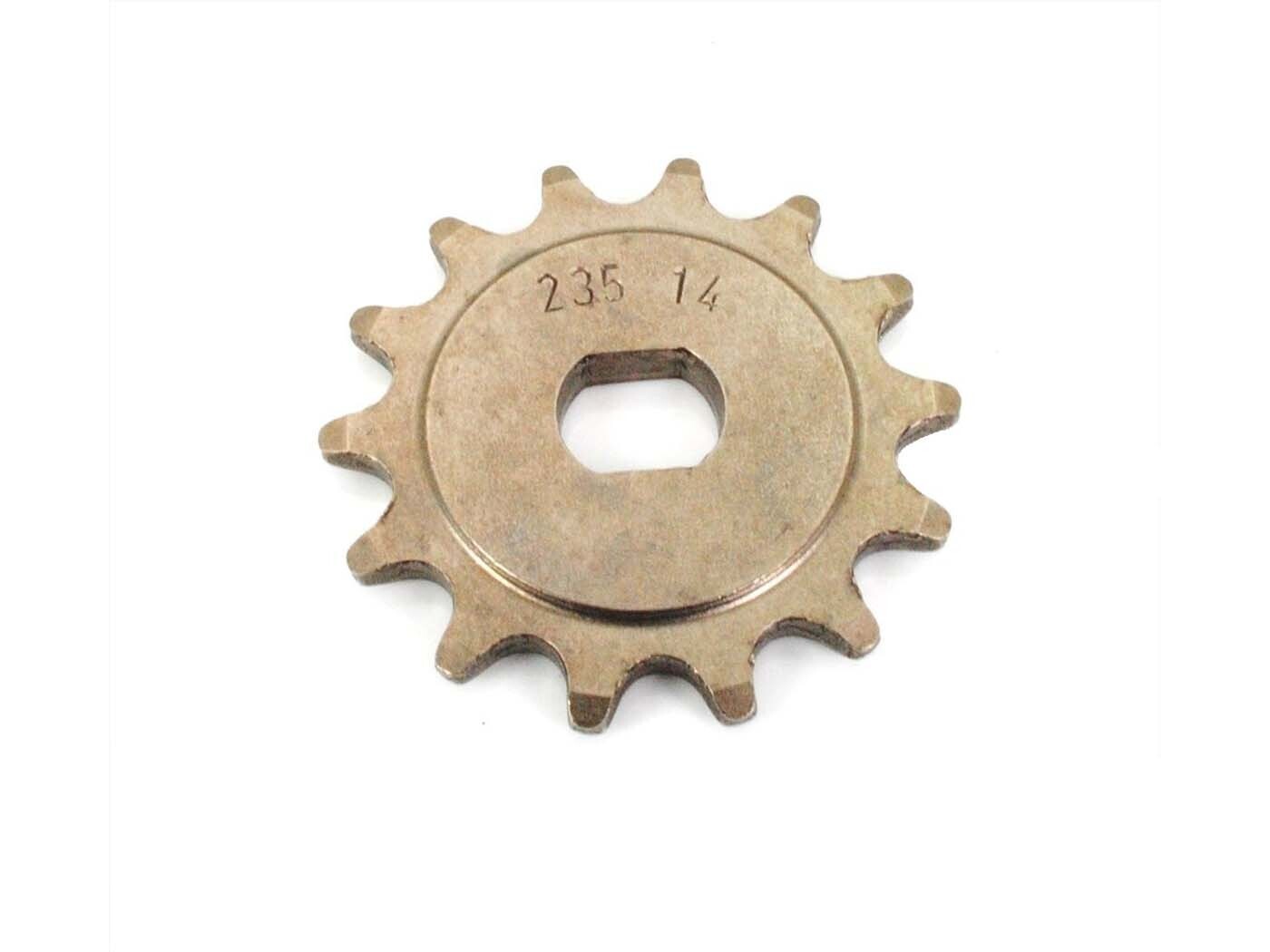 Pastorek Esjot Zesílený 14 Zubů 15.60 mm x 12.60 mm Pro Hercules Prima 1, 2, 3, 4, 5, 6, M MX SX, Hobby Rider 4 HR 2 S Hliníkovým Kolem, MF MP Optima P GT GX, Pronto, Presto, Supra D, GP, KTM Bora, Rixe, DKW Mofa Moped