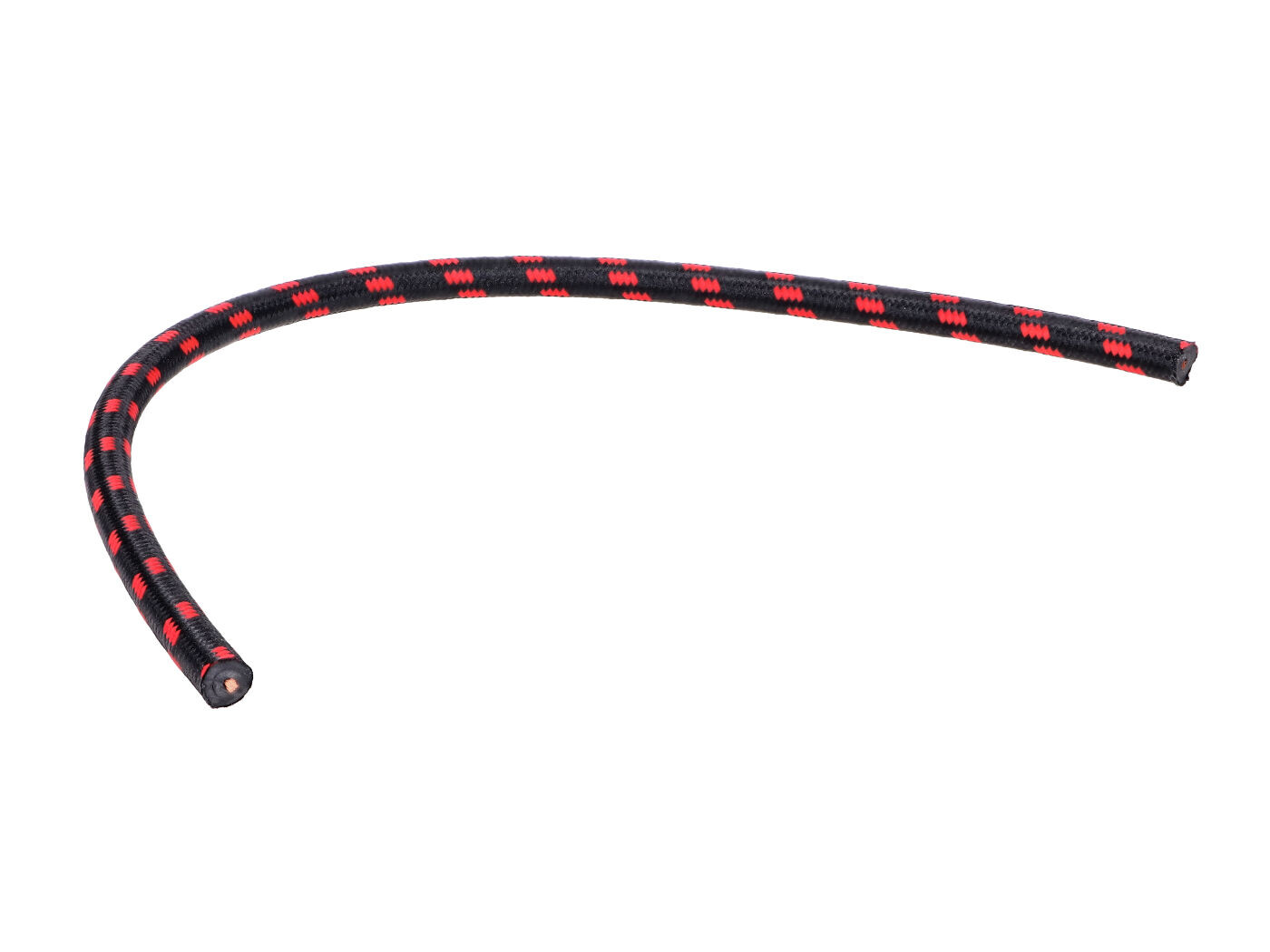 Goebel Zapalovací kabel Goebel, textilní opletení, černo-červený, 30 cm, 7 mm, pro Zündapp, Kreidler, Hercules, Puch, Miele, DKW, Rixe, Göricke, Göbel, Sachs, NSU, Victoria