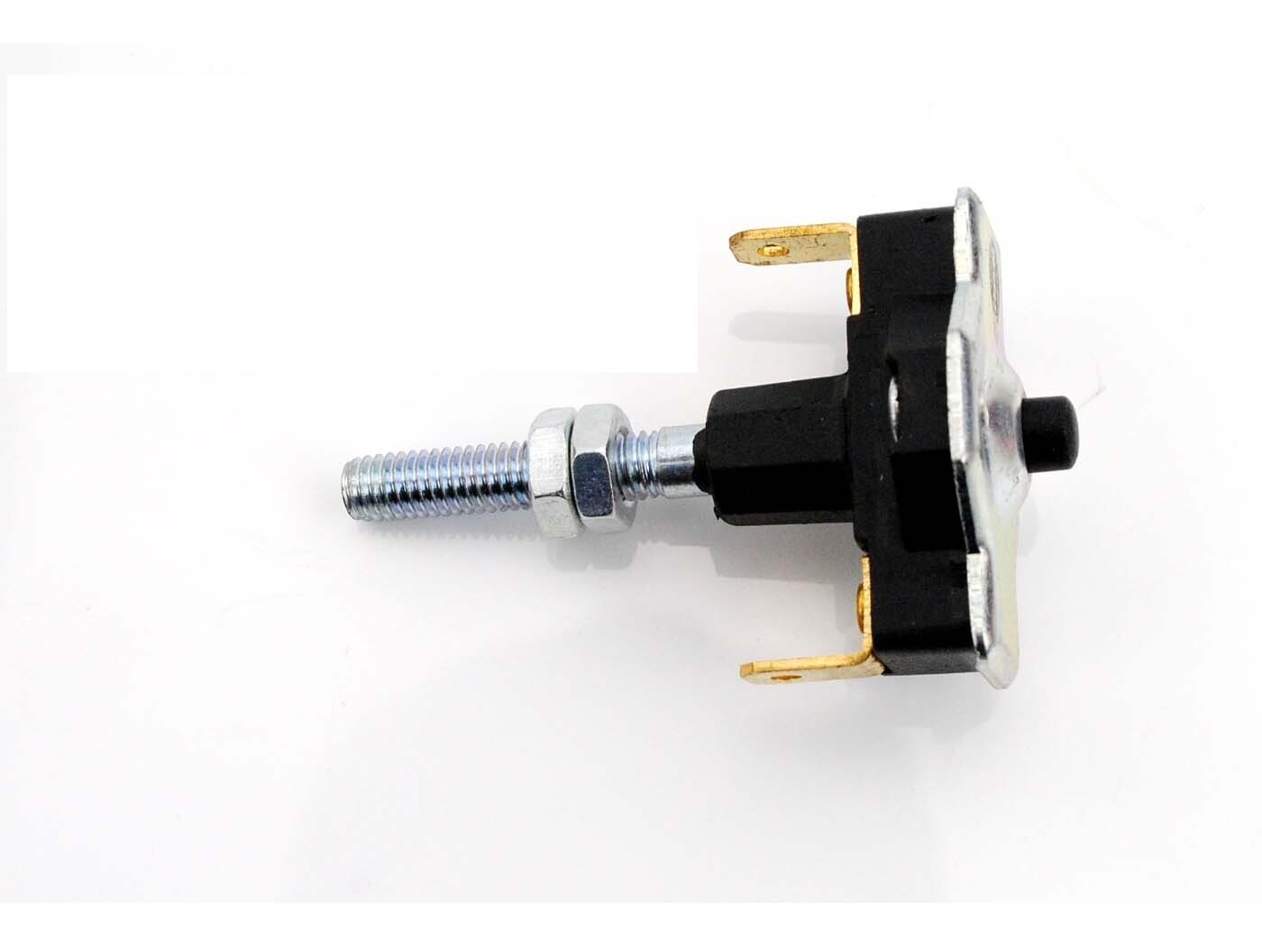 Spínač brzdového světla Goebel zadní černý kovový pro Zündapp ZE 40, ZD 20, 25 TS, 50 CS 50, Hai R Scooter, RS Super, C Sport, GTS KS Cross, Super Water-cooled, 80, K Kreidler, Puch, KTM, Hercules MK, K, KX, Prima, Ultra, 125 BW