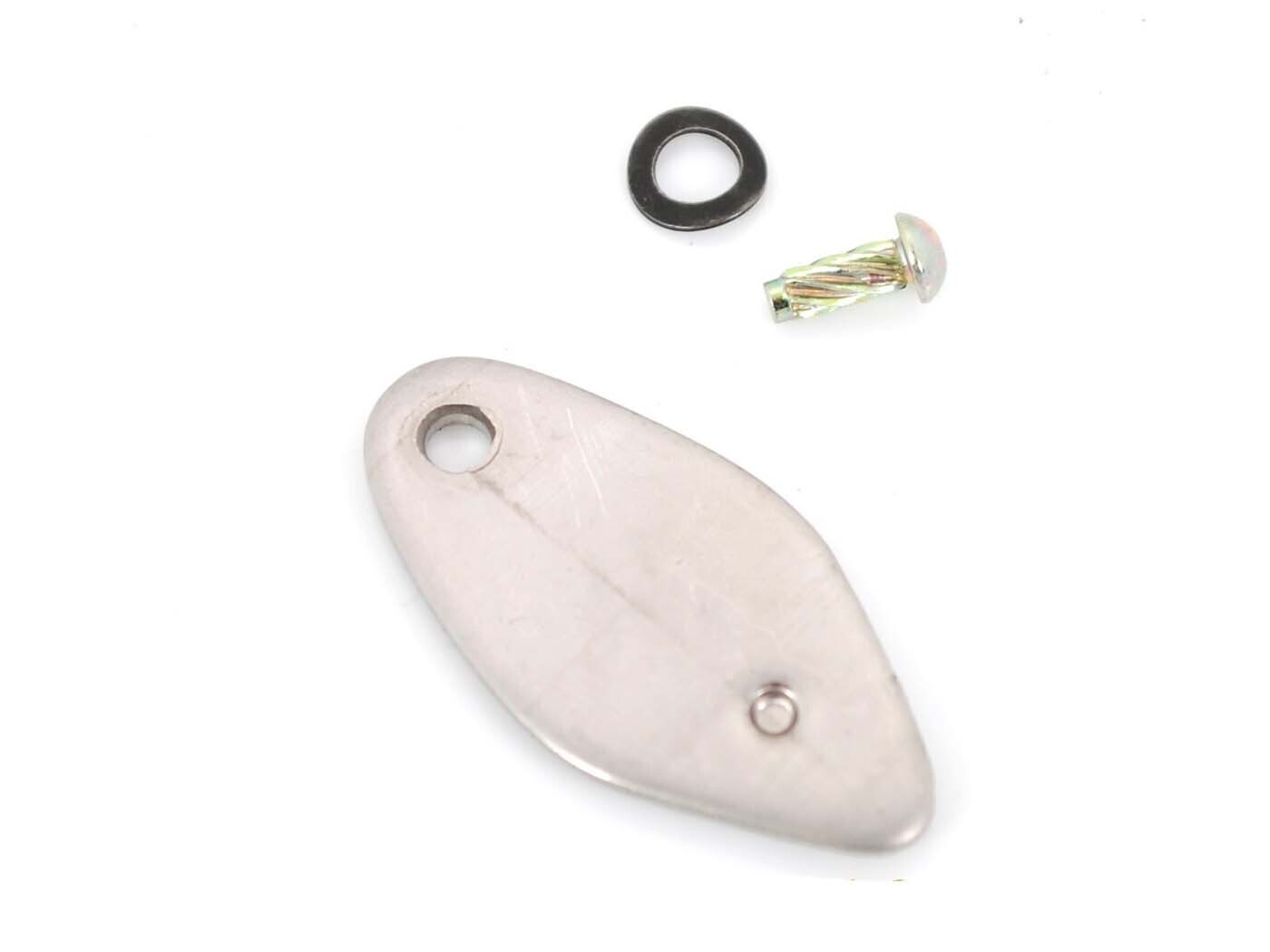 Diverse / Import Kovový kryt zámku řízení s drážkovaným hřebíkem a podložkou pro Piaggio Vespa 50 N, SR, Sprinter 50, 90, 90 S, SS, Sprint 150, Super 125, Si, Gilera EC1, 80, 125