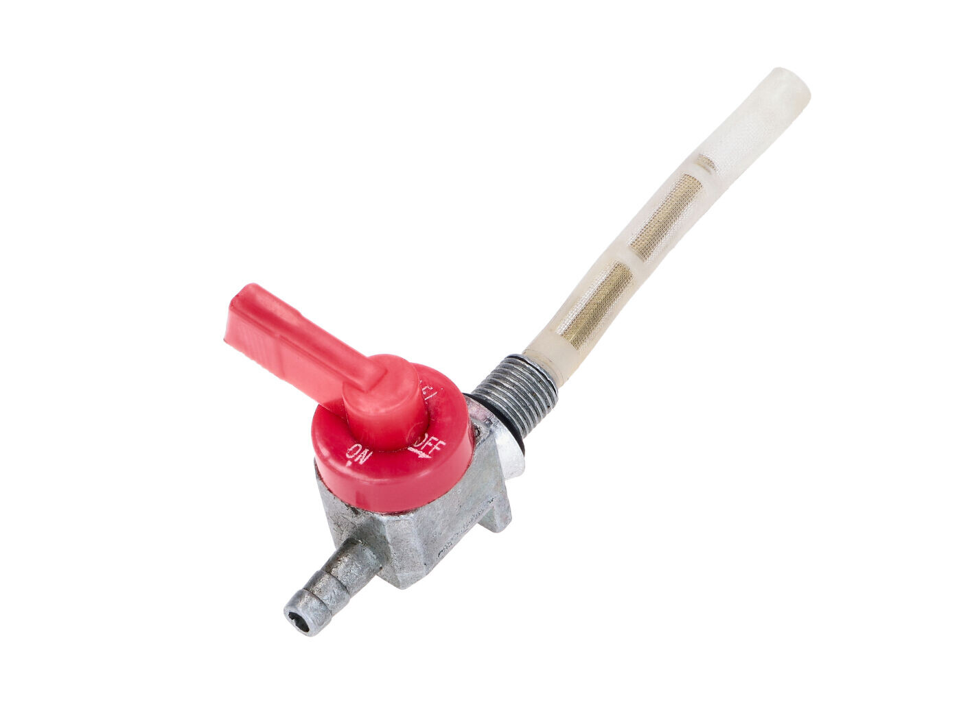 OEM Standard Přípojka palivového kohoutu M10 x 1, plastová, červená, pro Peugeot 103, Mobylette, Motobecane, Garelli