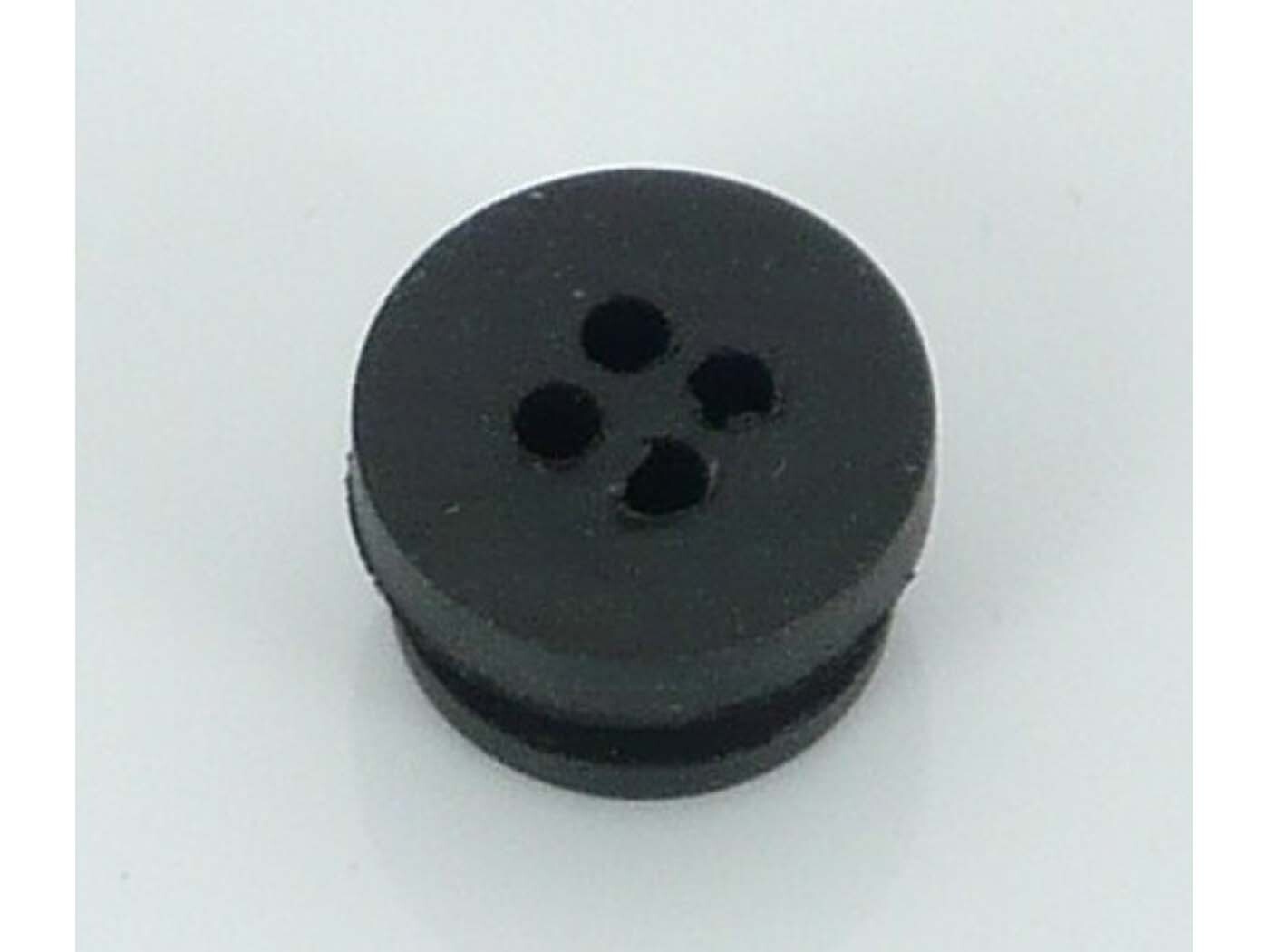 Diverse / Import Gumová průchodka 4 otvory 9 mm černá pro Hercules, Miele, DKW, Rixe, KTM Moped Moped