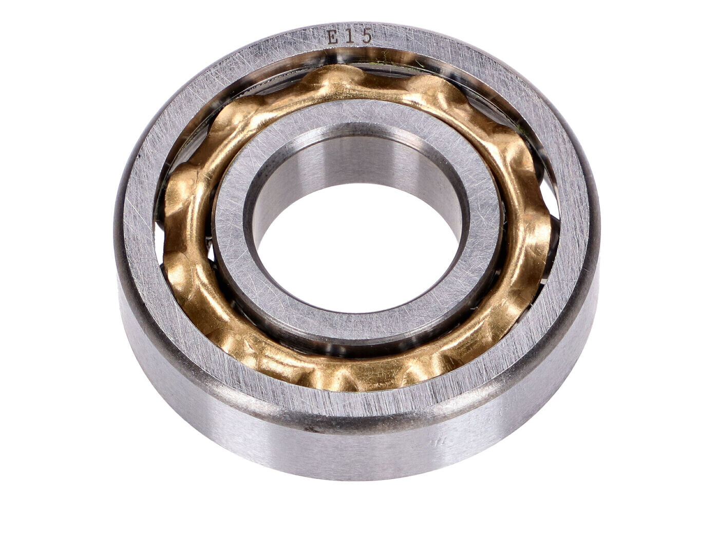 OEM Standard Ložisko klikové hřídele s mosaznou klecí E15 15x35x8 pro Sachs, 50/AM A, AM B, AMA X, I, SF, A S