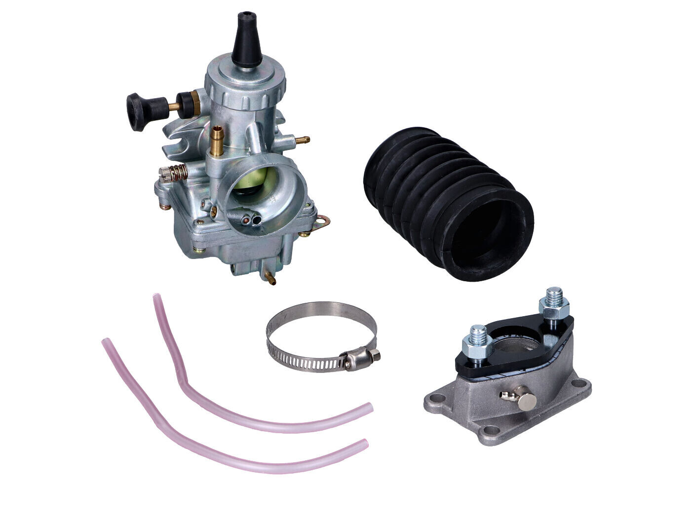 NTS Parts Tuningová karburátorová sada 24 mm s manžetou sací příruby pro Yamaha DT50, DT80 MX