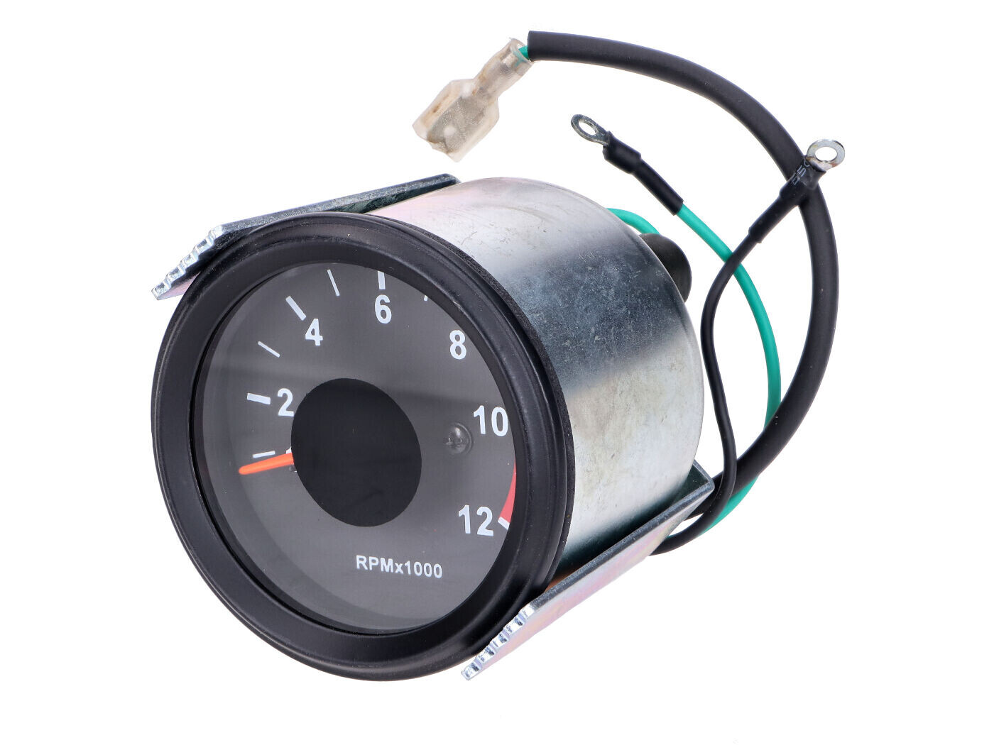 NTS Parts Otáčkoměr 60 mm 12 000 ot/min kulatý sportovní cockpit pro Hercules K 50, Puch M50, Kreidler Florett, Zündapp C50, KS50