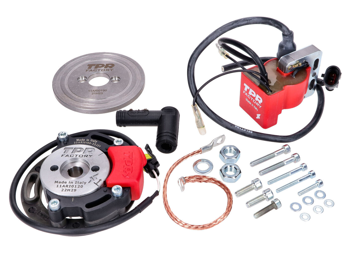 Top Performances Sada zapalování s vnitřním rotorem TPR Factory D=58 mm pro Minarelli AM6, Aprilia, Beta, Derbi, Peugeot, Rieju, Yamaha