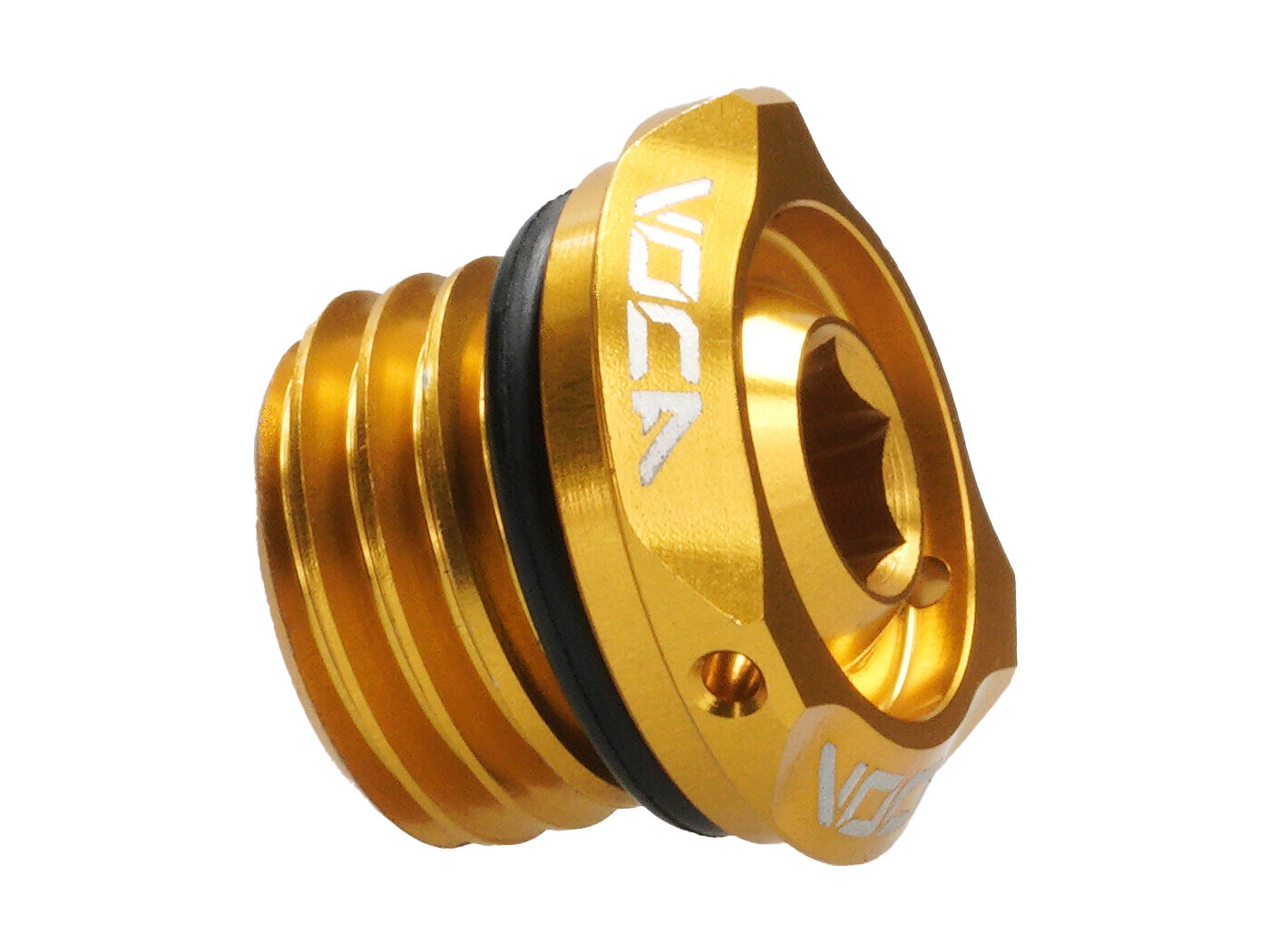 Voca Racing Olejová zátka VOCA V2 CNC zlatá pro Derbi EBE050 D50B0