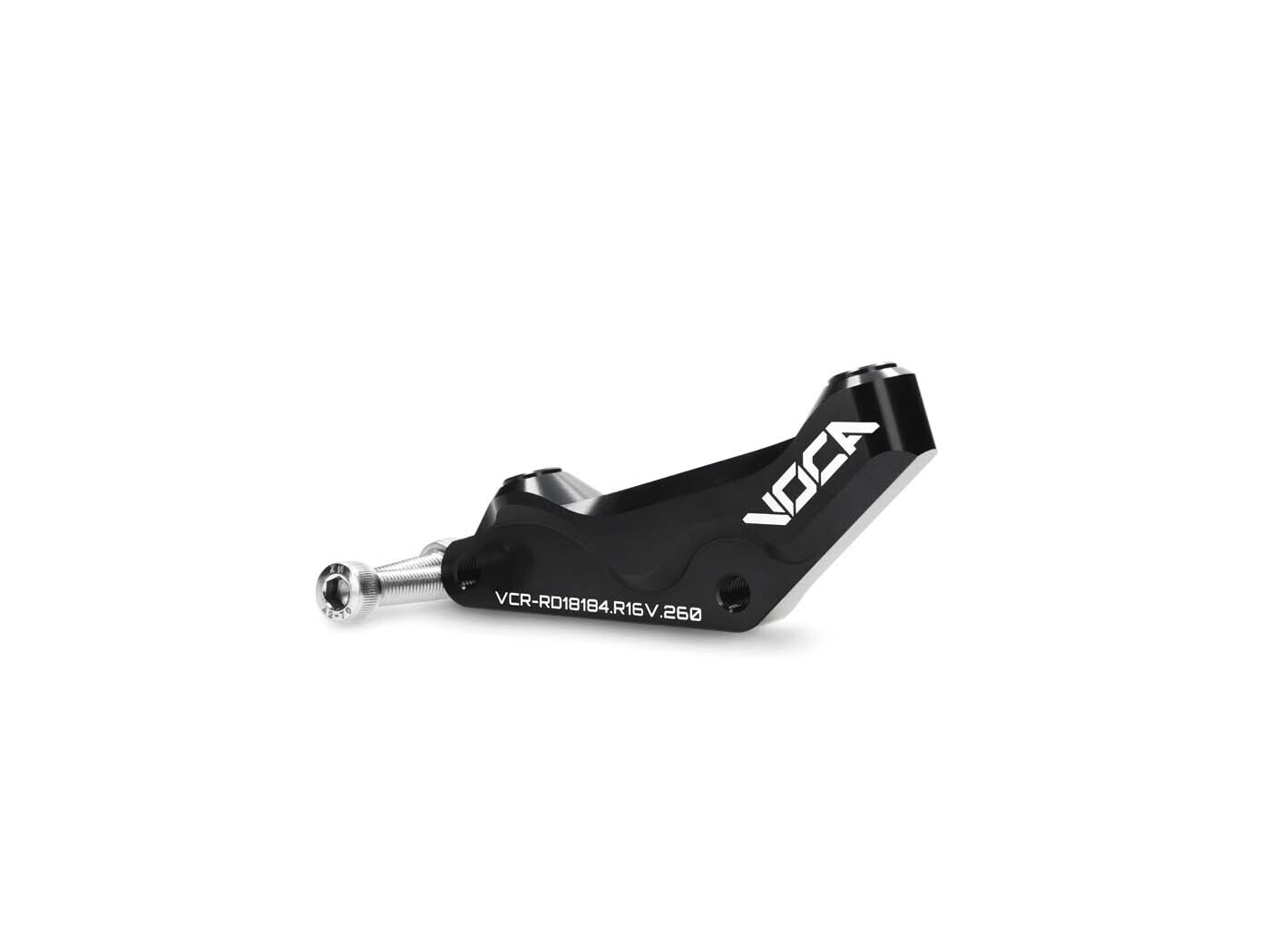 Voca Racing Adaptér brzdového třmenu Voca pro 260 mm brzdový kotouč, černý, pro Sherco 50