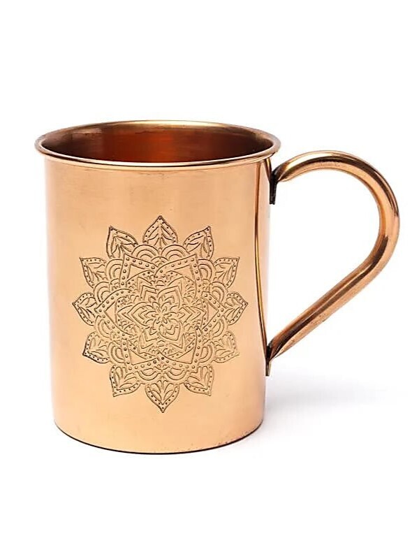 Himalife Měděný hrnek -Mandala