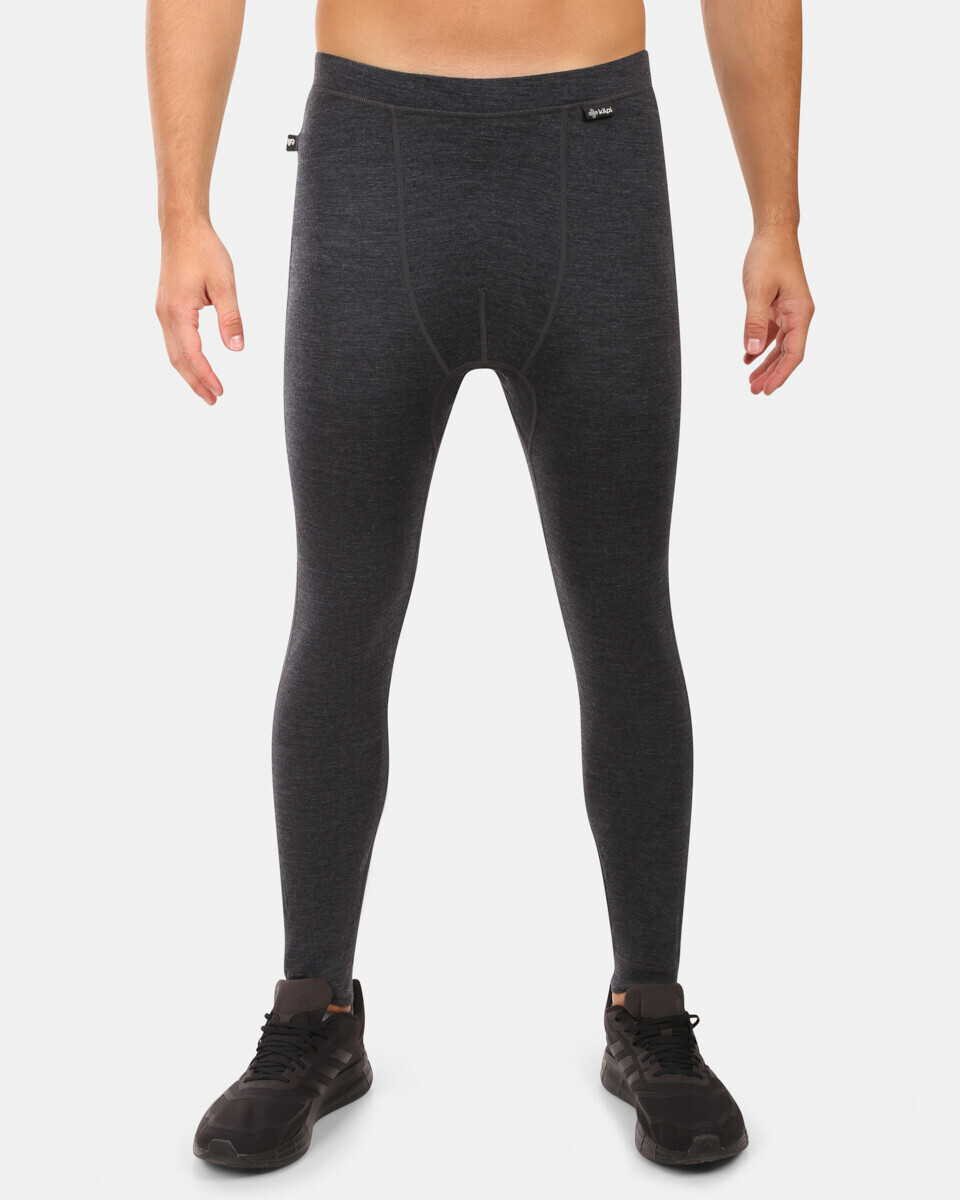 Pánské termo kalhoty z merino wool kilpi mavora bottom-m černá 3xl