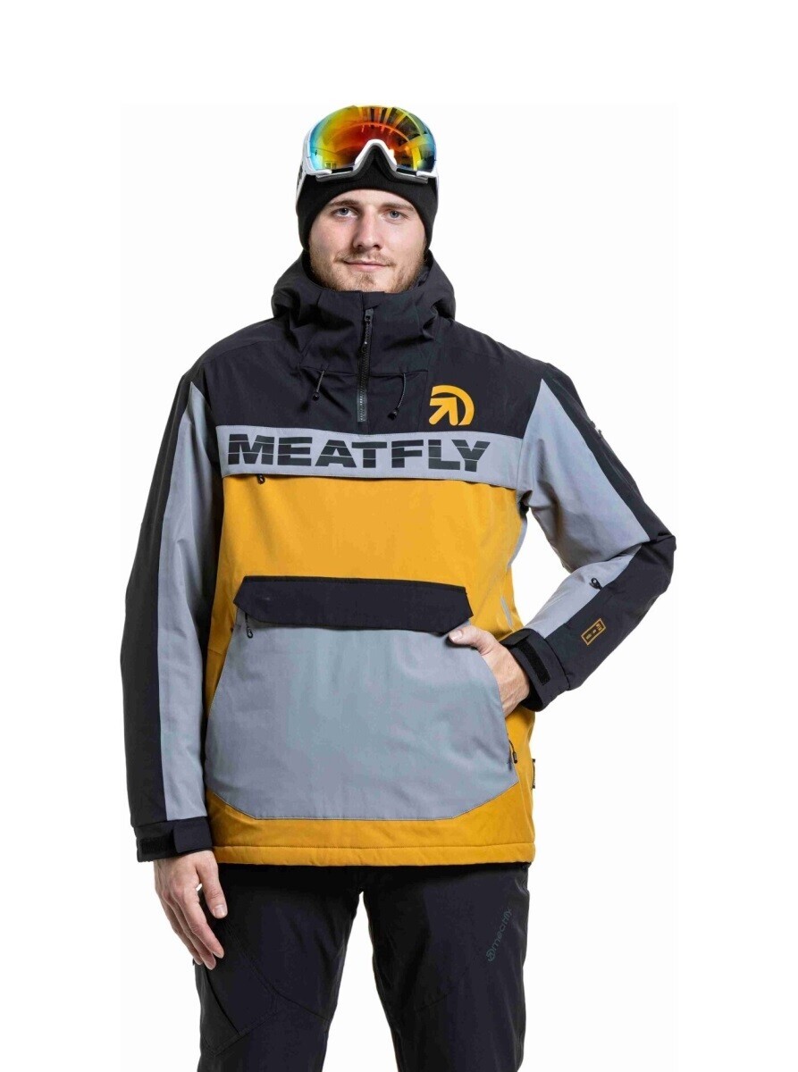 Pánská snb & ski bunda meatfly zenith žlutá/šedá/černá m