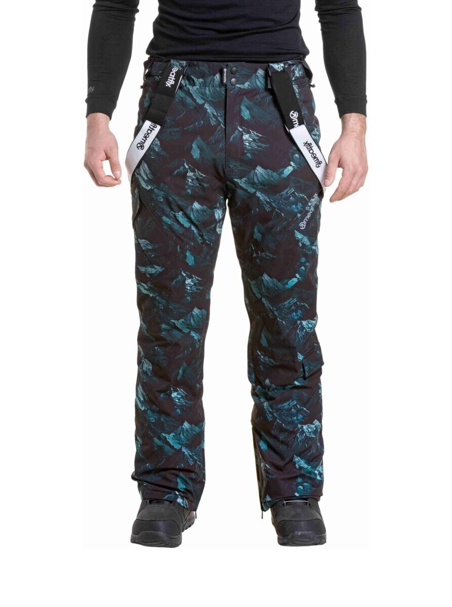 Pánské snb & ski kalhoty meatfly ghost černá/modrá s