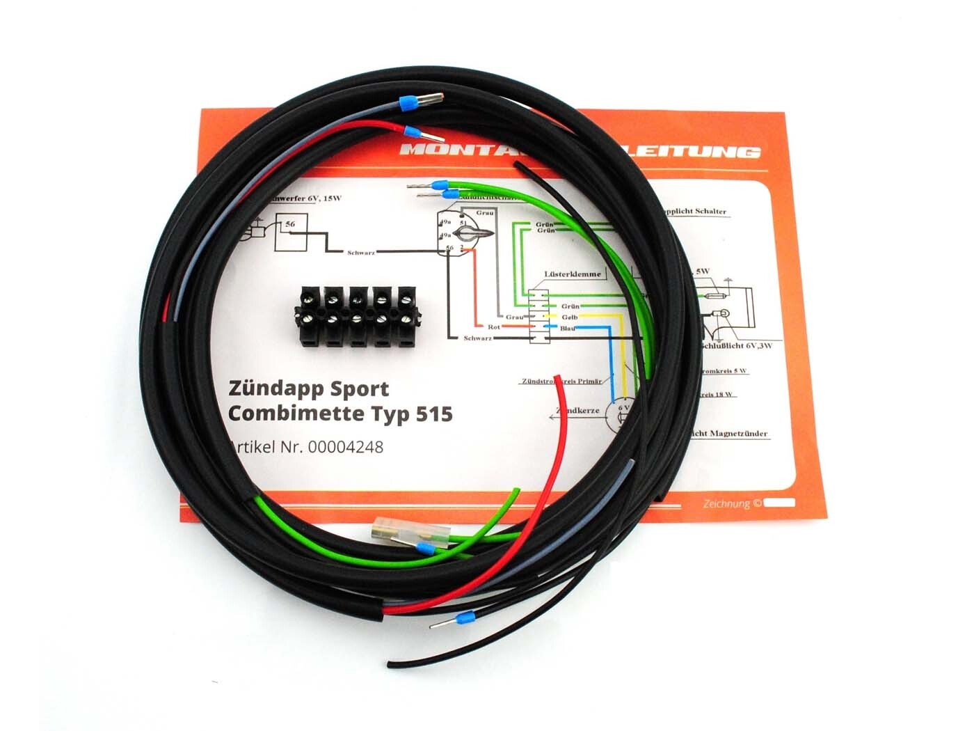 Kabelový svazek Goebel Zündapp Sport Combinette Typ 515 pro Zündapp, Combinette, 515, 510, Moped Mokick
