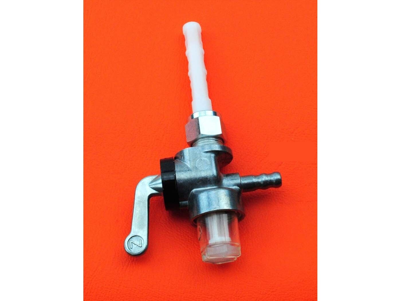 Palivový kohout Karcoma M12 x 1 se separátorem vody – předfiltrem pro Zündapp M, CS, GTS, CX, ZD, Hercules, Kreidler, Puch