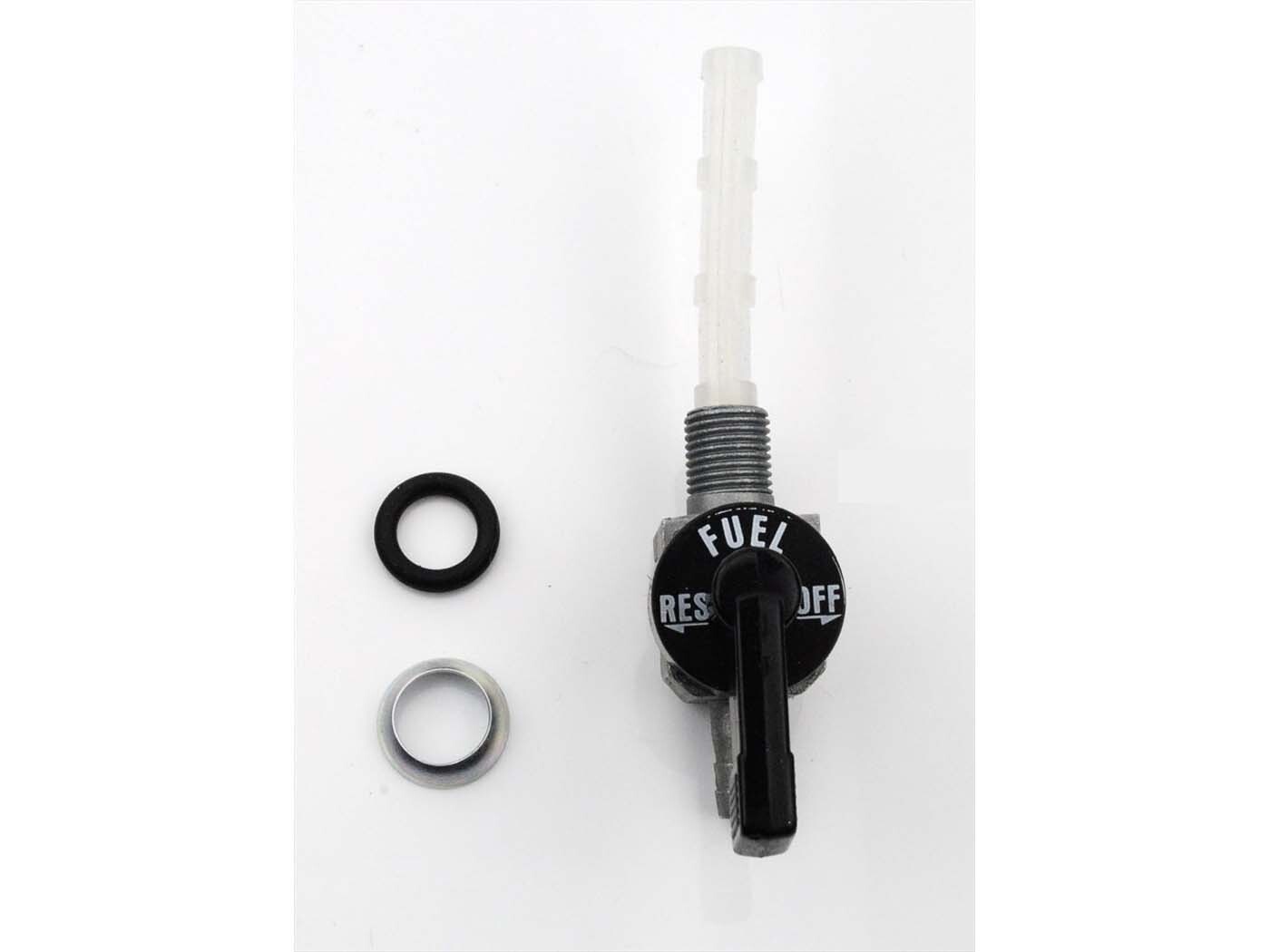 Diverse / Import Palivový kohout M10x1 spodní vývod s polohou rezervy pro Peugeot 103, Mobylette, Motobecane, Garelli