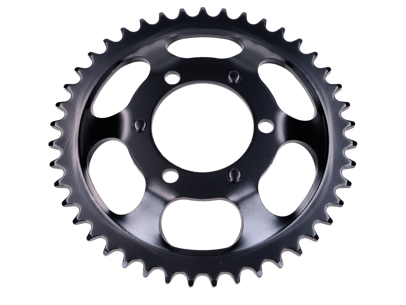 Rozeta Esjot ocelová 43 zubů černá pro Zündapp CS 50/25, KS 50, GTS 50