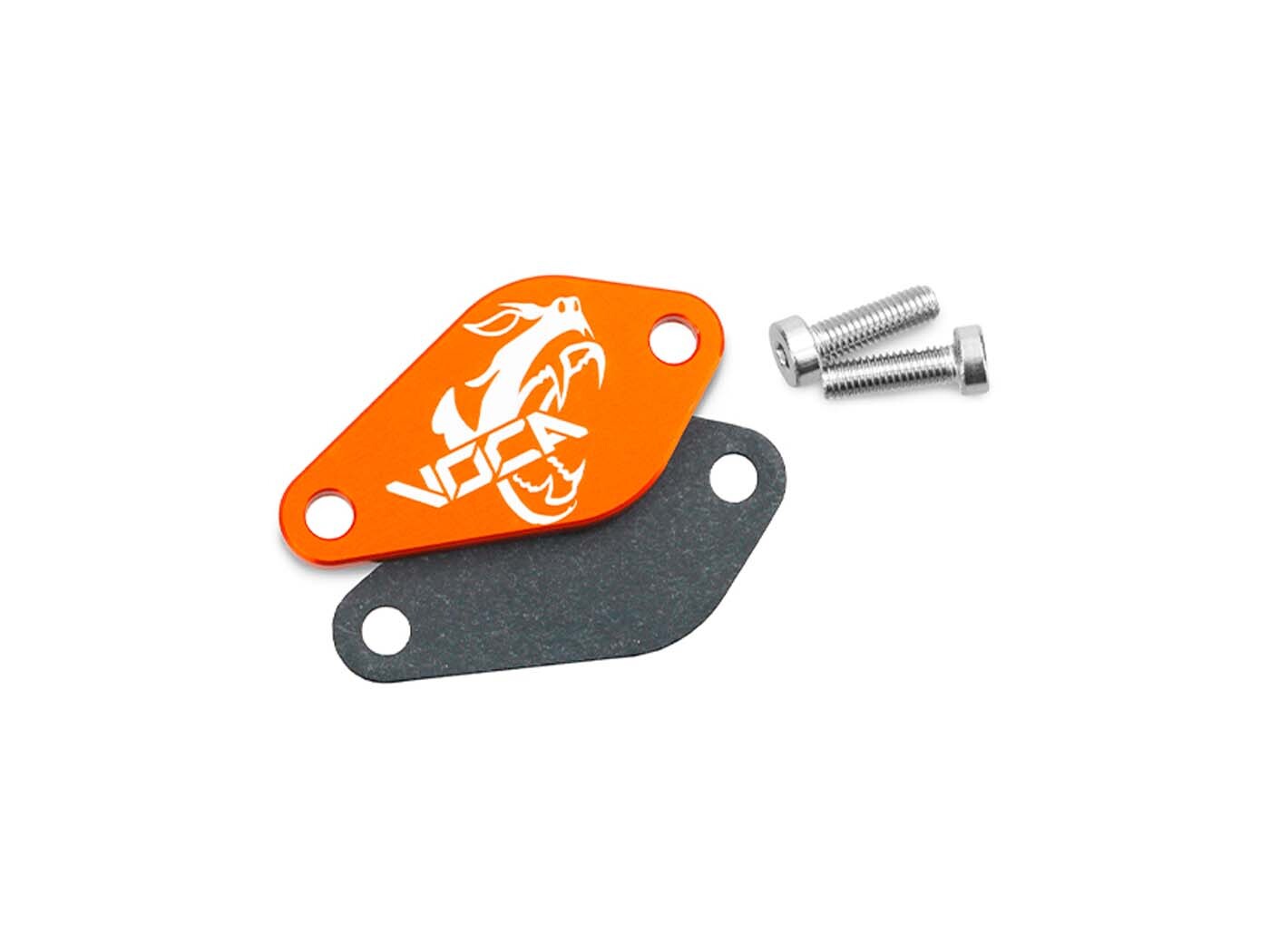 Voca Racing Kryt olejového čerpadla VOCA Style oranžový pro Minarelli AM6, Derbi EBE, EBS, D50B