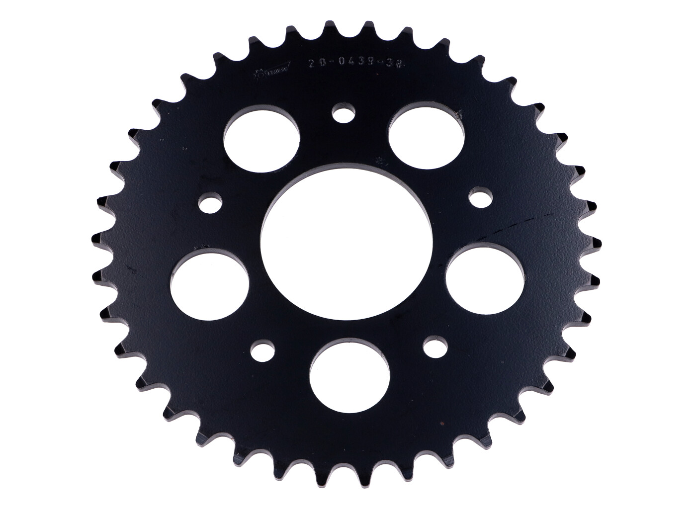 Rozeta Esjot ocelová 38 zubů černá pro Kreidler Florett LF, LH, RMC, RM