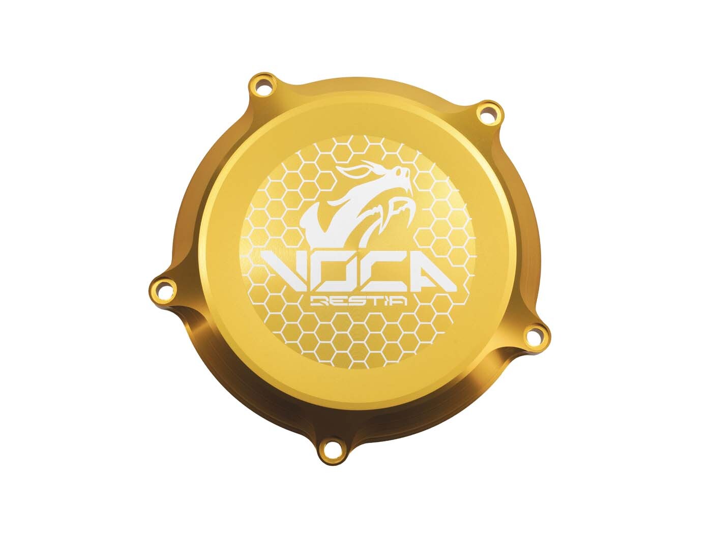 Voca Racing Kryt víka spojky Voca CNC zlatý pro Minarelli AM6