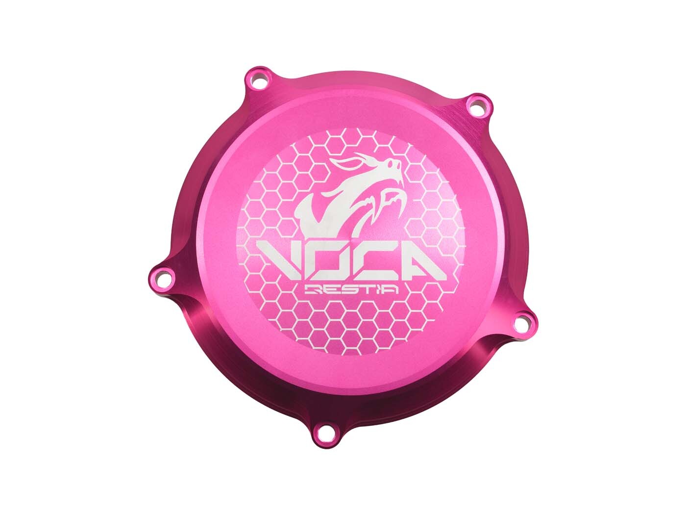 Voca Racing Kryt víka spojky Voca CNC růžový pro Minarelli AM6