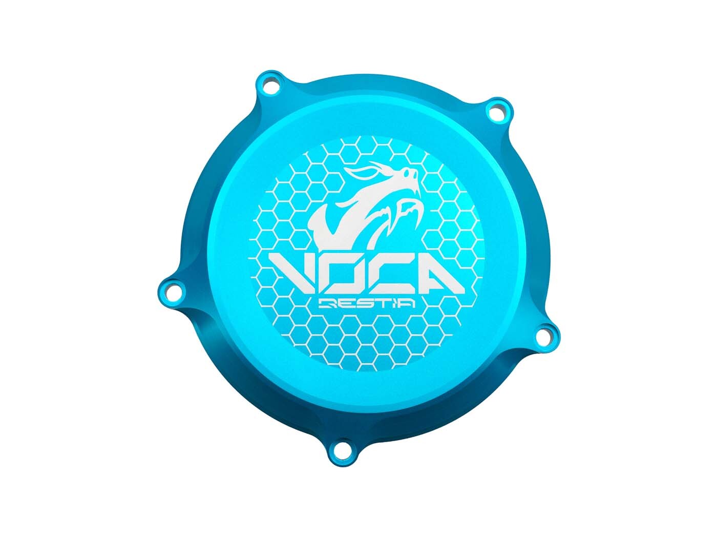 Voca Racing Kryt víka spojky Voca CNC tyrkysový pro Minarelli AM6