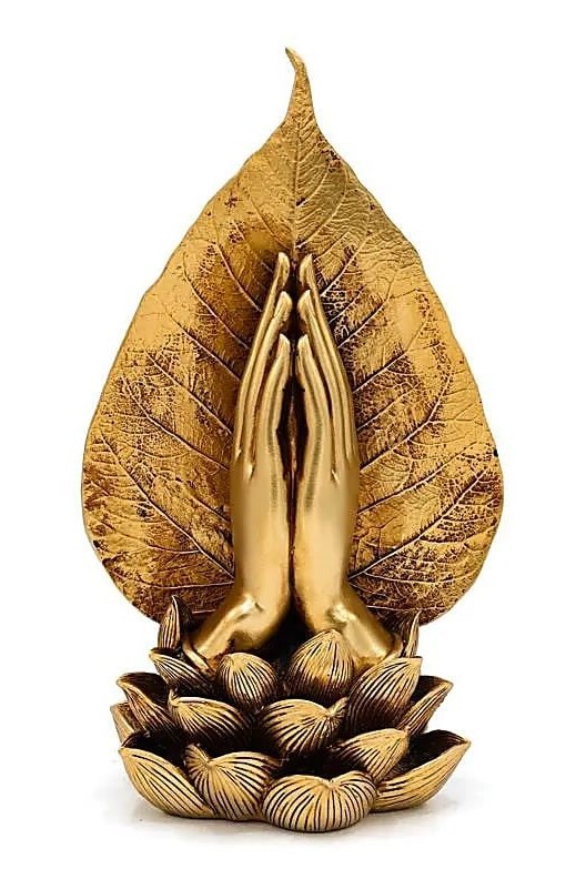 Himalife Soška modlící se ruce - zlatá