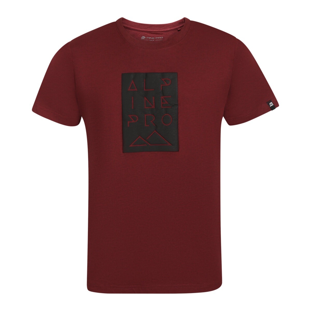Pánské triko z nemačkavého materiálu alpine pro noger vínová s
