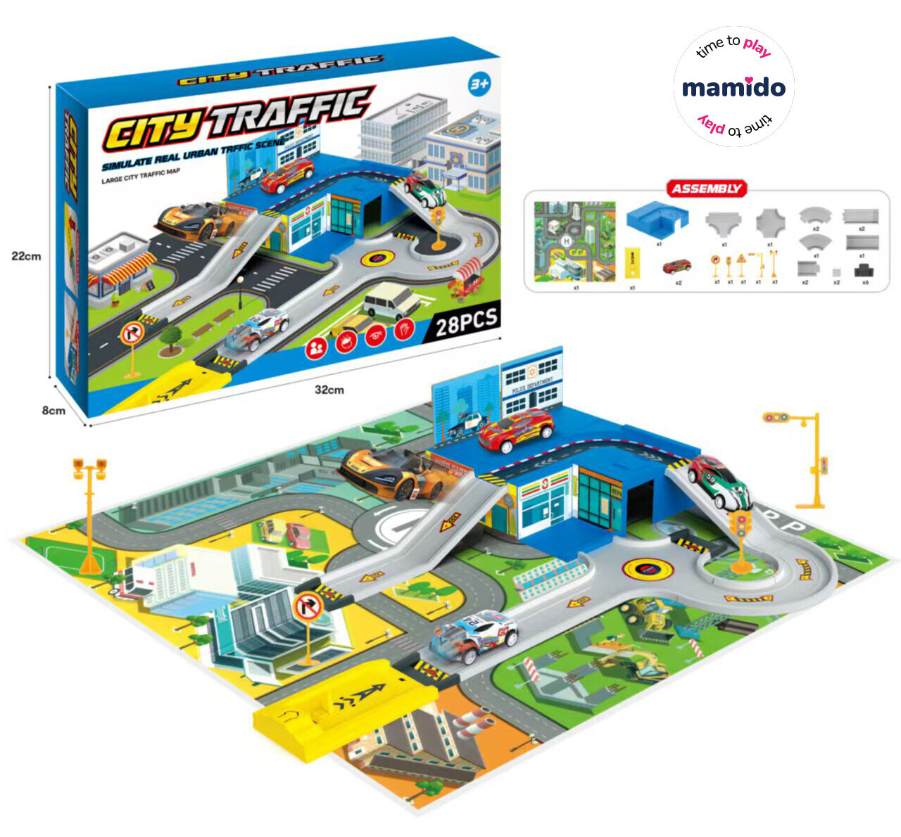 Mamido Garáž město s dráhou a podložkou MT1252