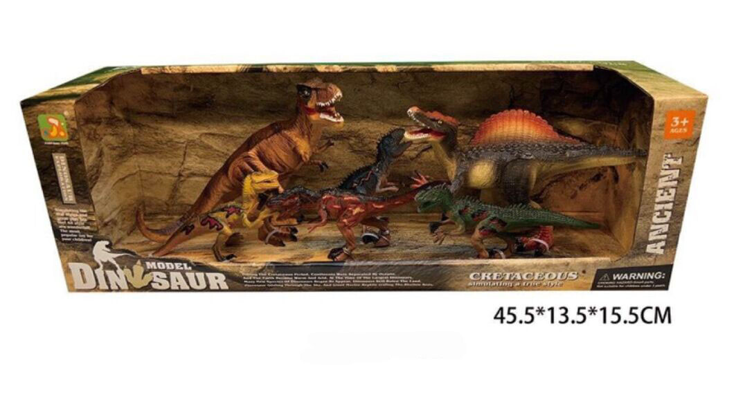 Mamido Dětská Sada Dinosaurů 23 cm Tyrannosaurus Rex+ 23 cm Spinosaurus
