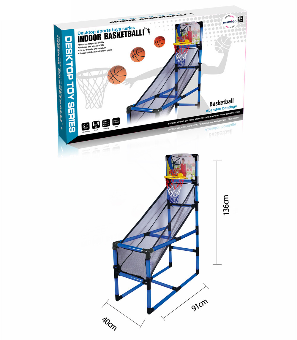 Mamido Dětský basketbalový koš s konstrukcí a dvěma míči MT1580