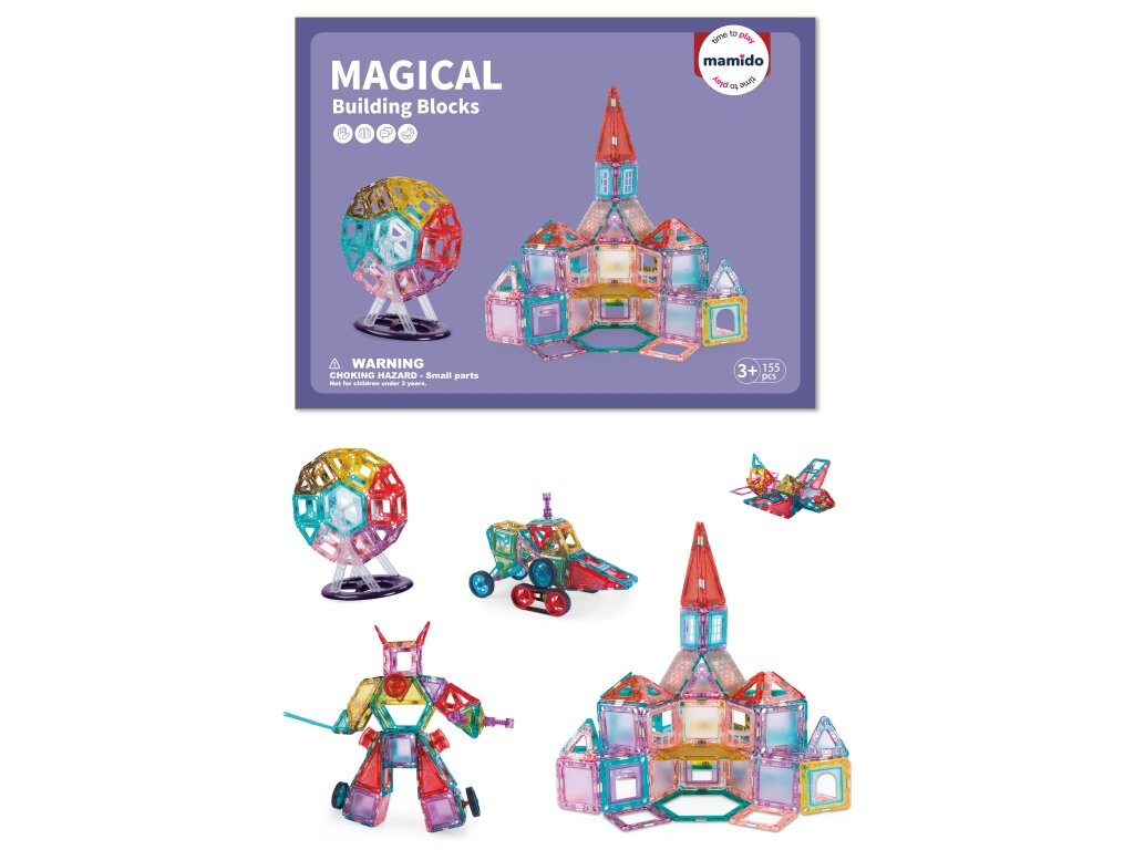 Mamido Magnetická stavebnice 155 dílů MT1487