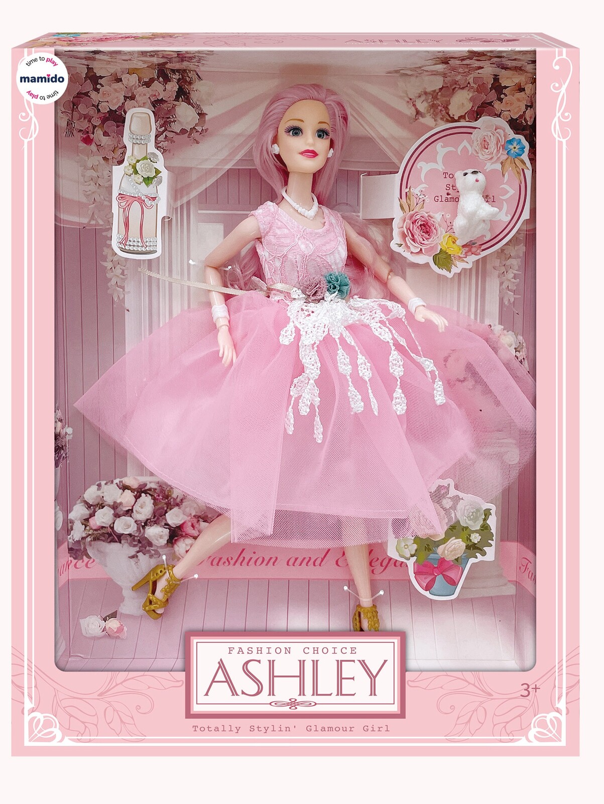 Mamido Panenka Ashley ve společenských šatech růžová MT1241