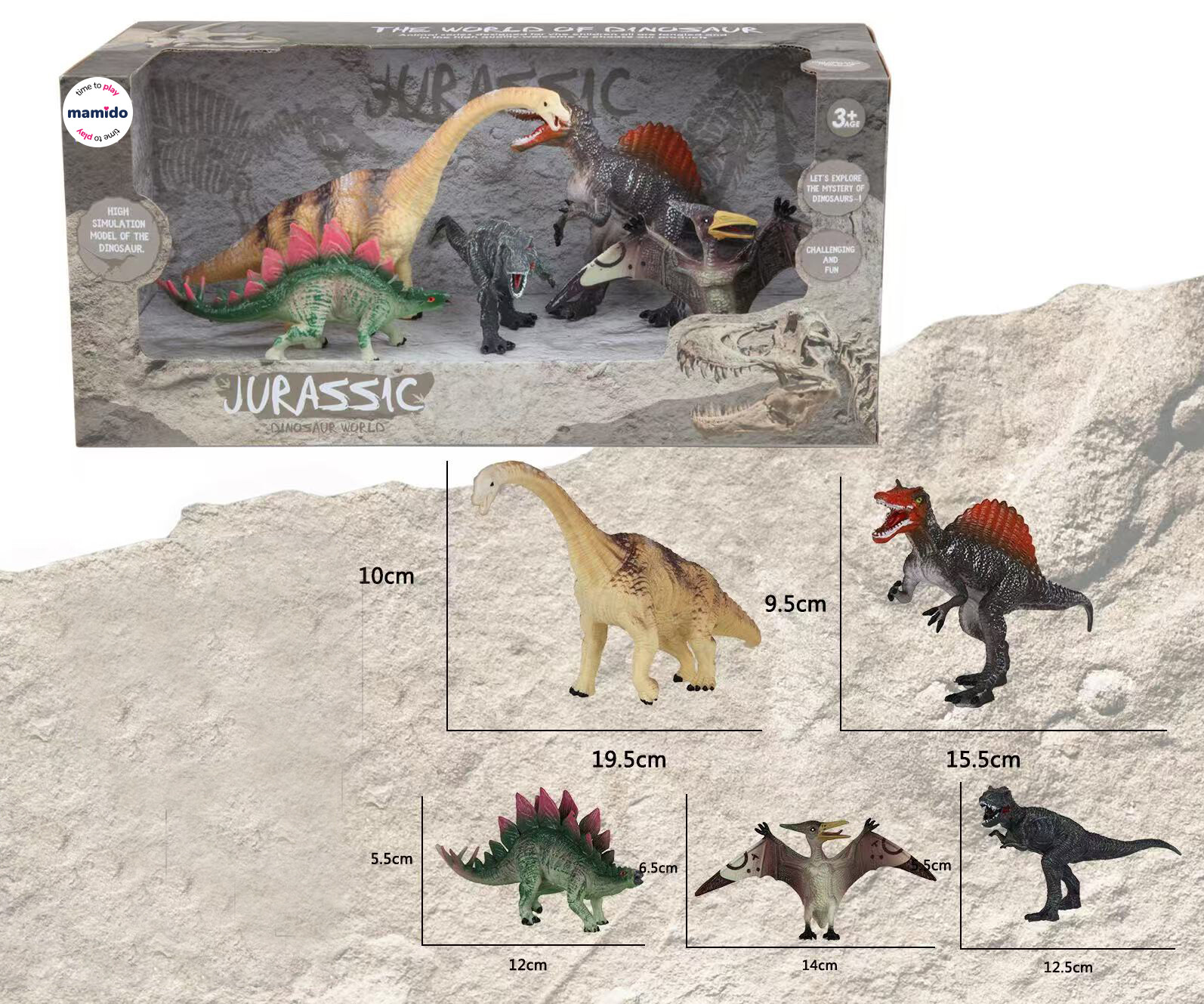 Mamido Set dinosaurů 5 figurek MT1154