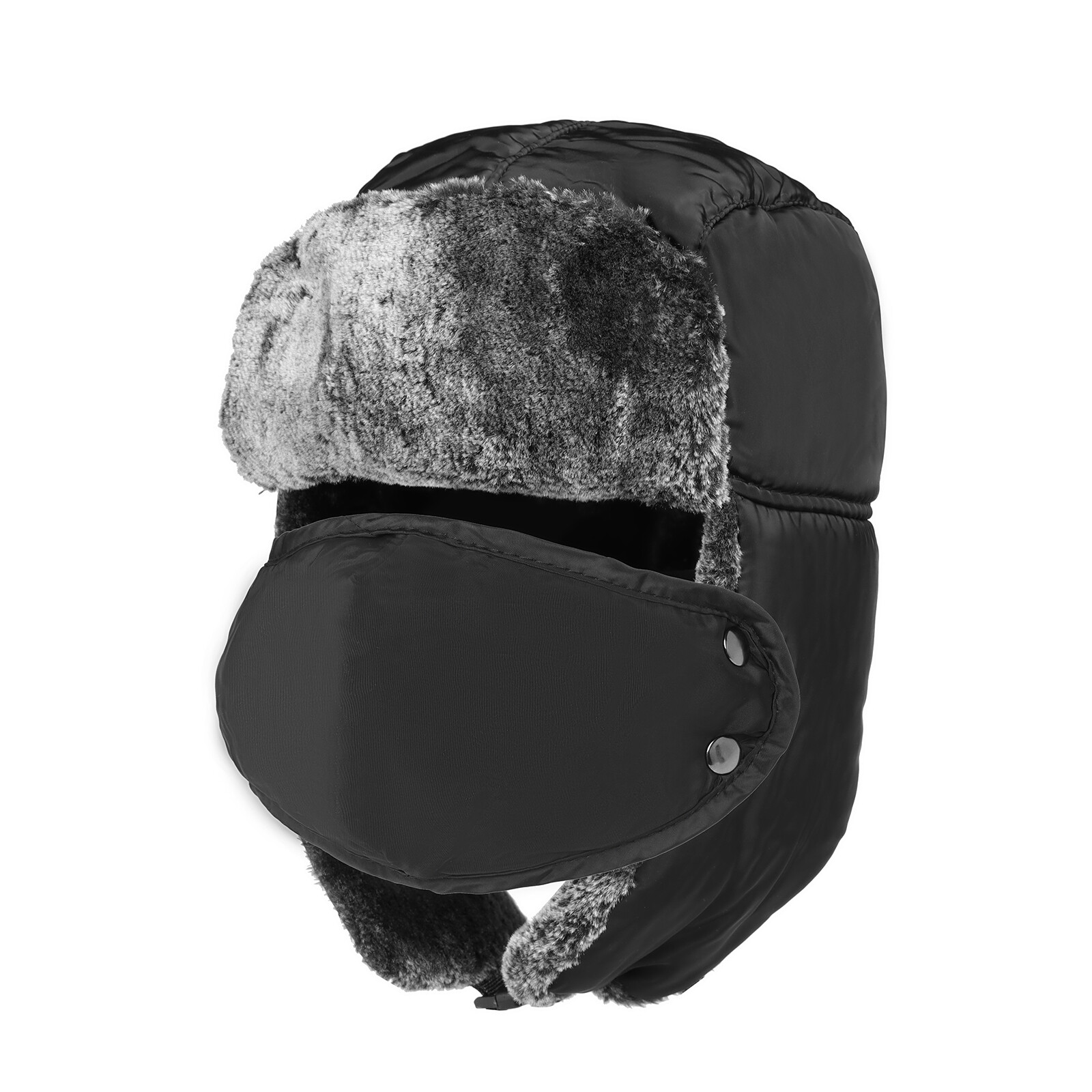 Miss Lulu Zateplená čepice s větruodolnou pokrývkou úst - černá