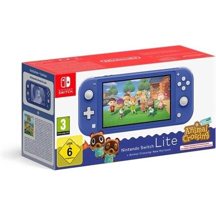 Nintendo Switch Lite konzole modrá + ACNH bundle