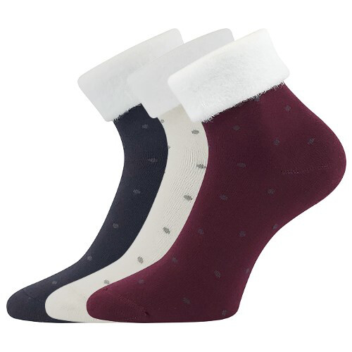 LONKA Ponožky dámské celofroté HERMIONA s puntíčky MIX (3 páry) 35-38 126298