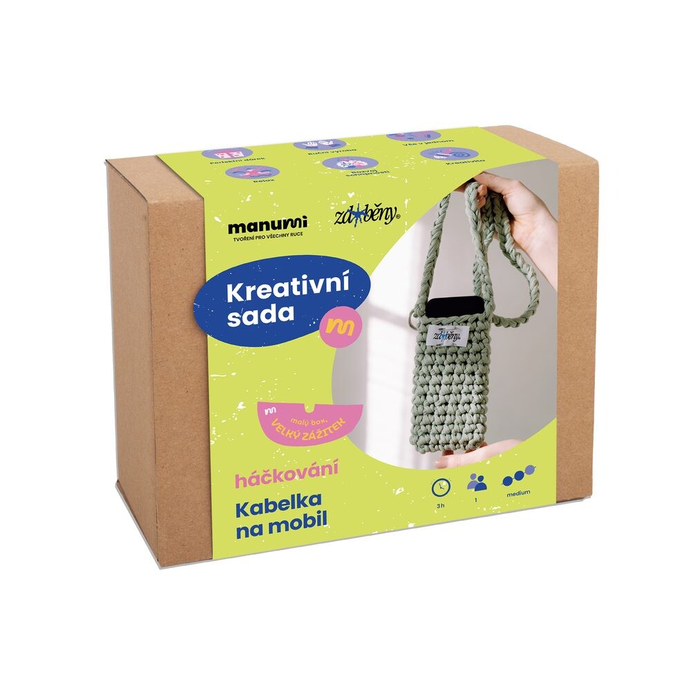 Manumi kreativní sada na háčkovaný obal na mobil - 1 ks