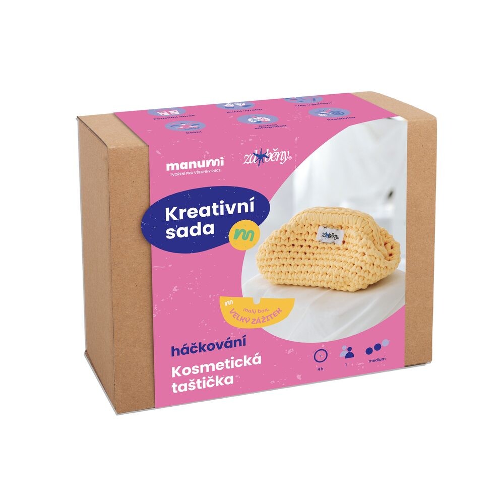 Manumi kreativní sada na háčkovaný make-up bag - 1 ks
