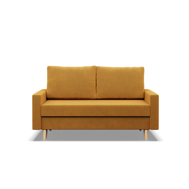 Dvoumístná pohovka BLANK Elegant rozkládací, žlutá