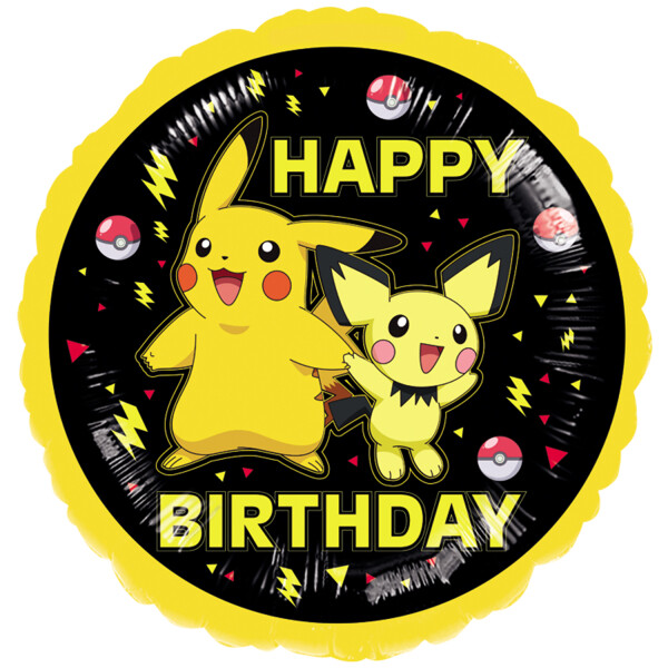 Pokémon Happy Birthday balónek fóliový 43 cm Amscan