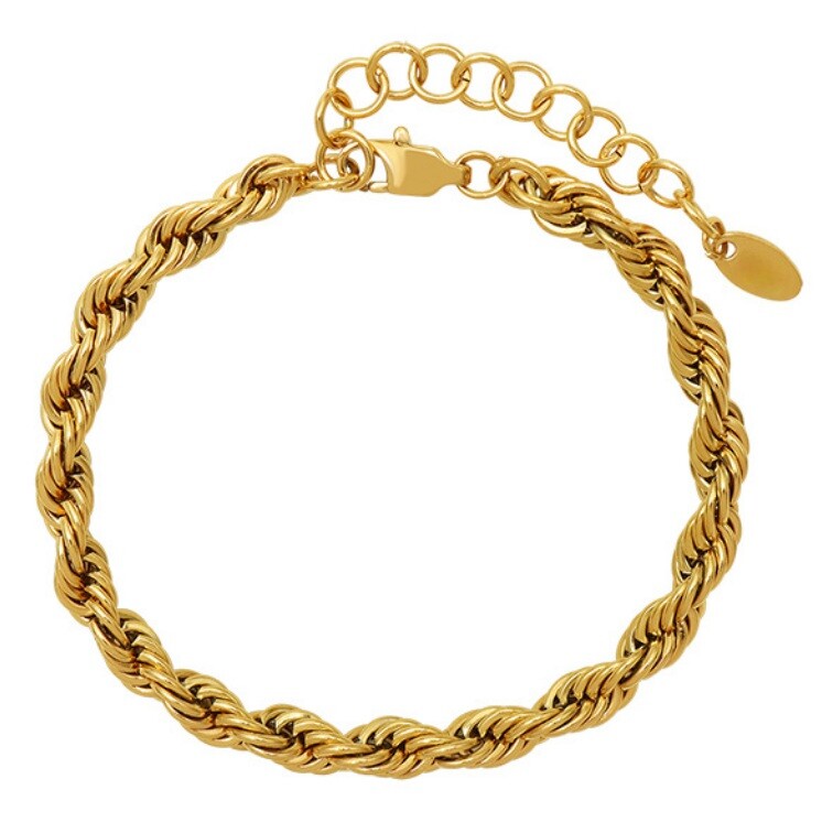ELENYS Milano Chain – pozlacený náramek 18K žluté zlato Délka náramku: 17,5 + 5 cm / max. 22,5 cm