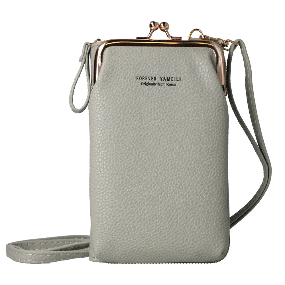 Kabelka na mobil Knitted design 2 šedá