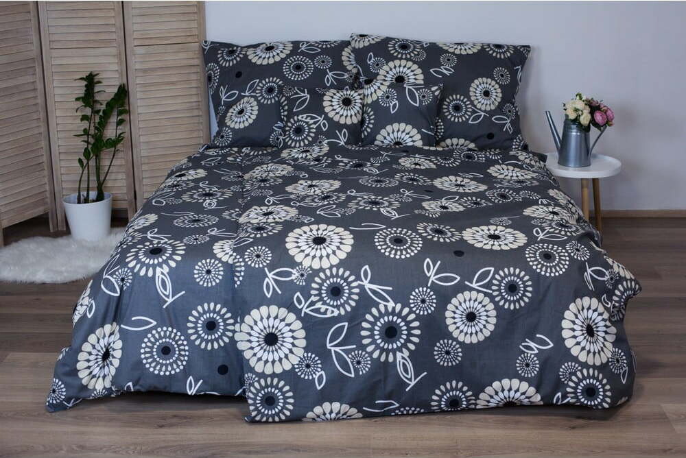 Šedé bavlněné povlečení Cotton House Elisa, 140 x 200 cm